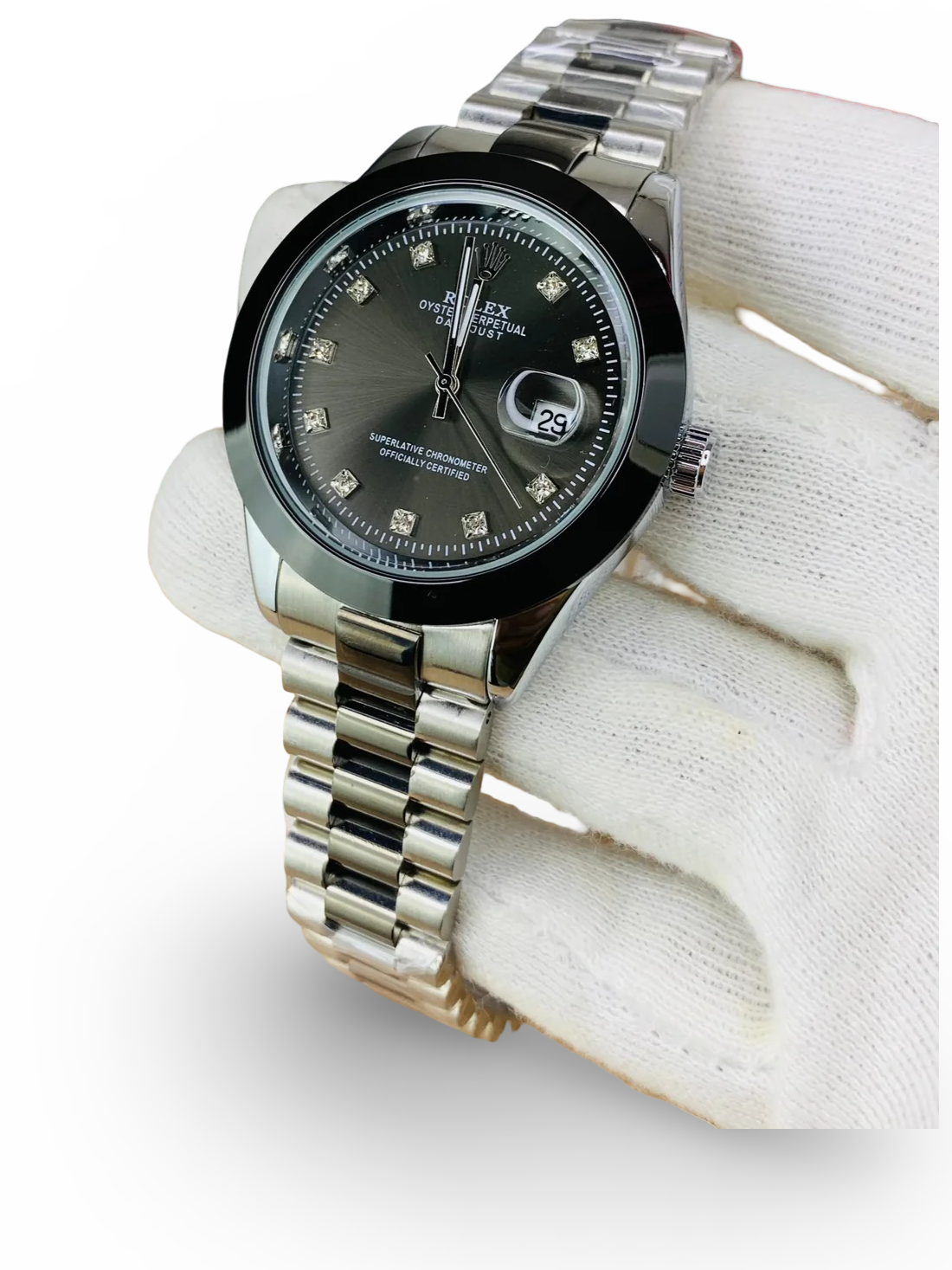 Rolex - Black Stone Two Tone Model - Date Just